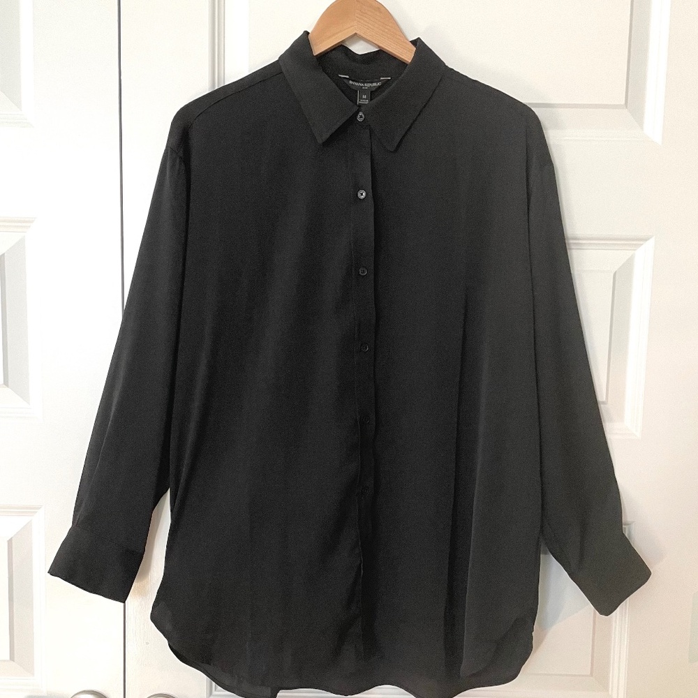Banana Republic Silky Oversized Button Shirt